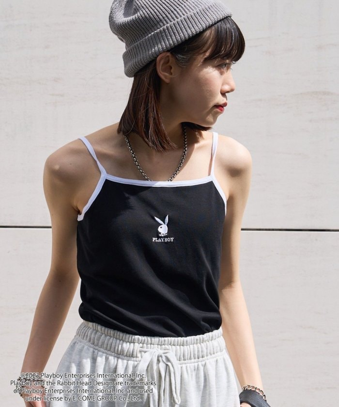 【別倉庫からの配送】 平成レトロな雰囲気が可愛い。PLAYBOY×PUBLUX｜Daytona Park キャミソール
